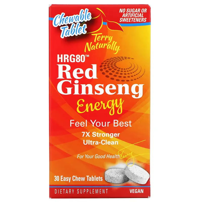 HRG80 Red Ginseng Energy,  30 Easy Chew Tablets