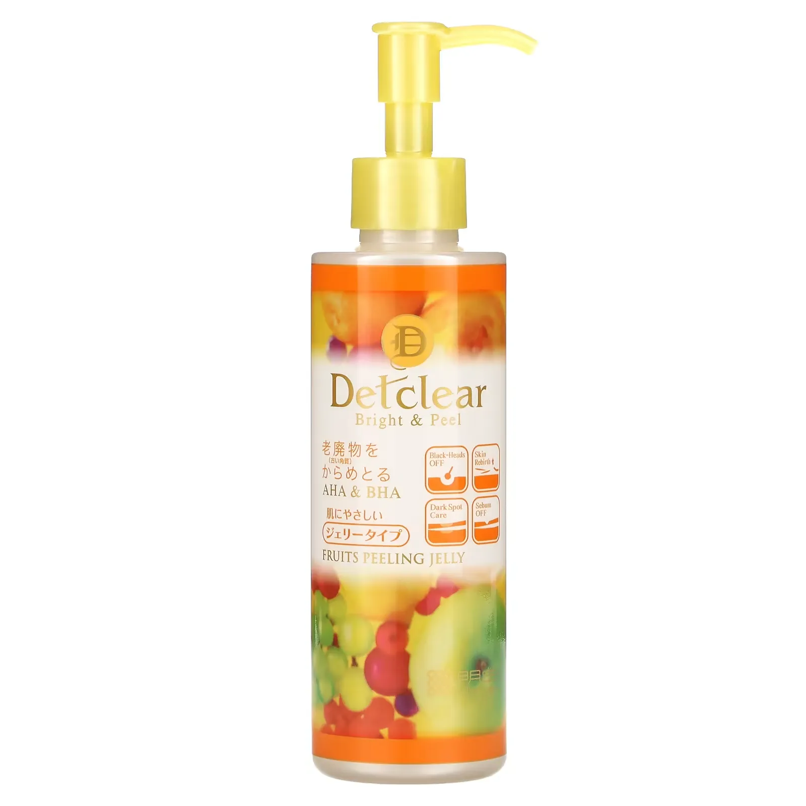 Detclear, Bright & Peel, Fruit Peeling Jelly, Mixed Fruit, 6.1 fl oz (180 ml)