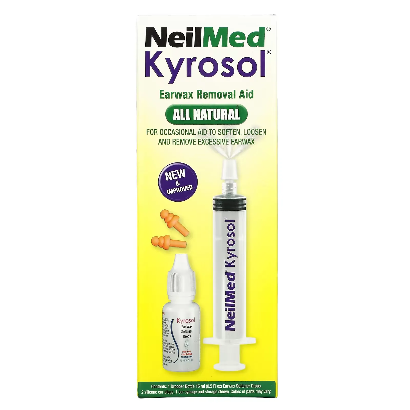 NeilMed Kyrosol, Earwax Removal Aid, 5 Piece Kit