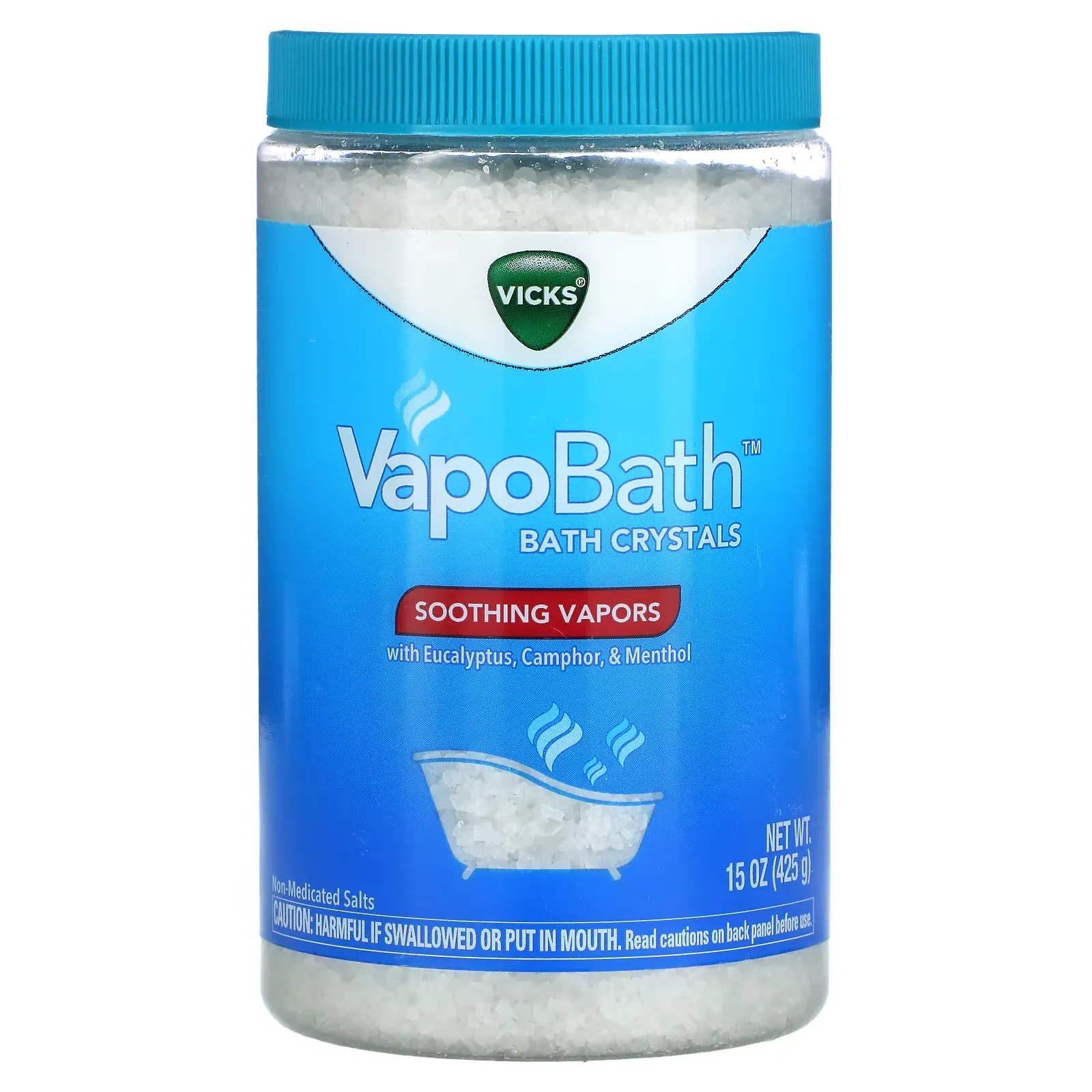 VapoBath, Bath Crystals, Soothing Vapors, 15 oz (425 g)