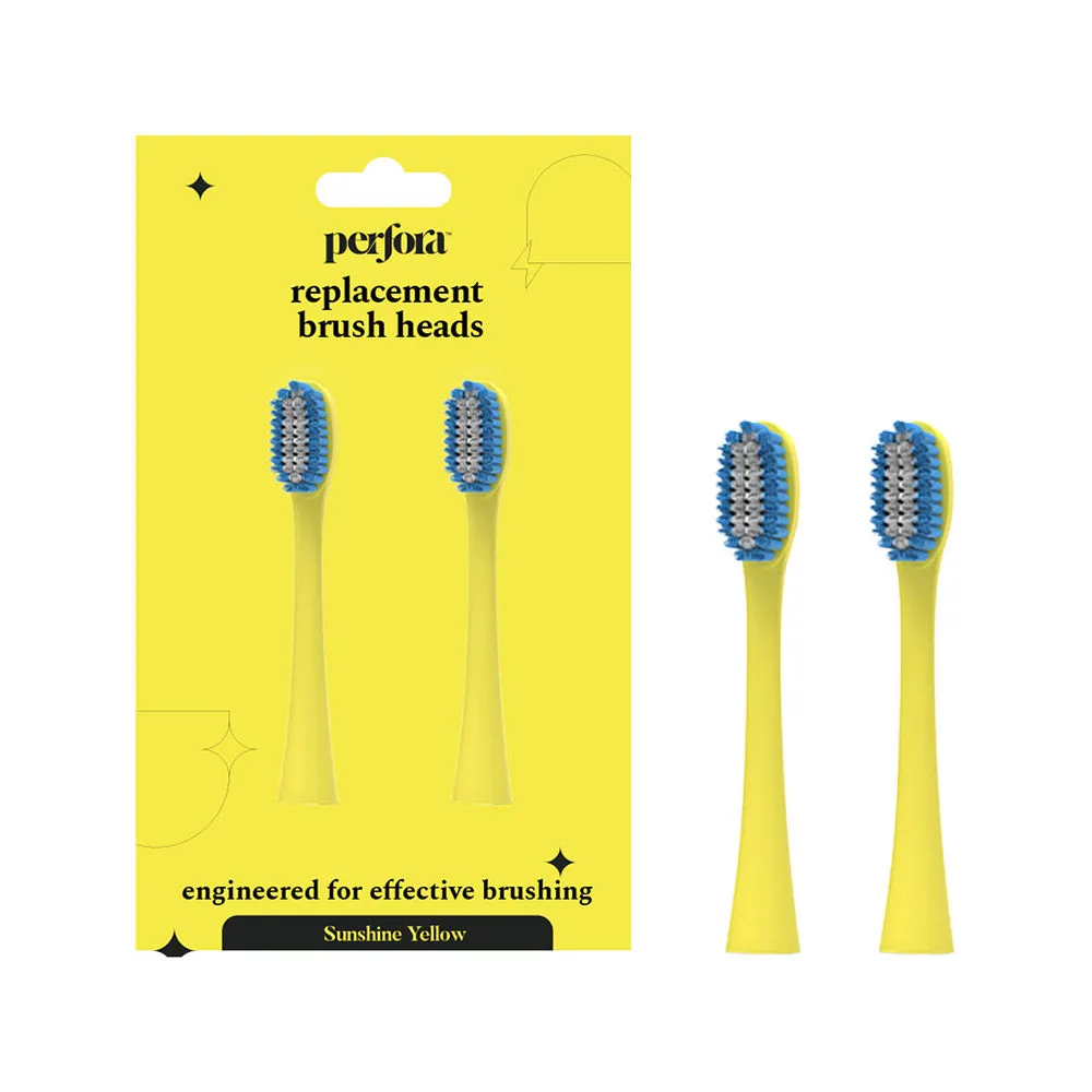 Perfora Electric Toothbrush Brush Heads - Sunshine Yellow