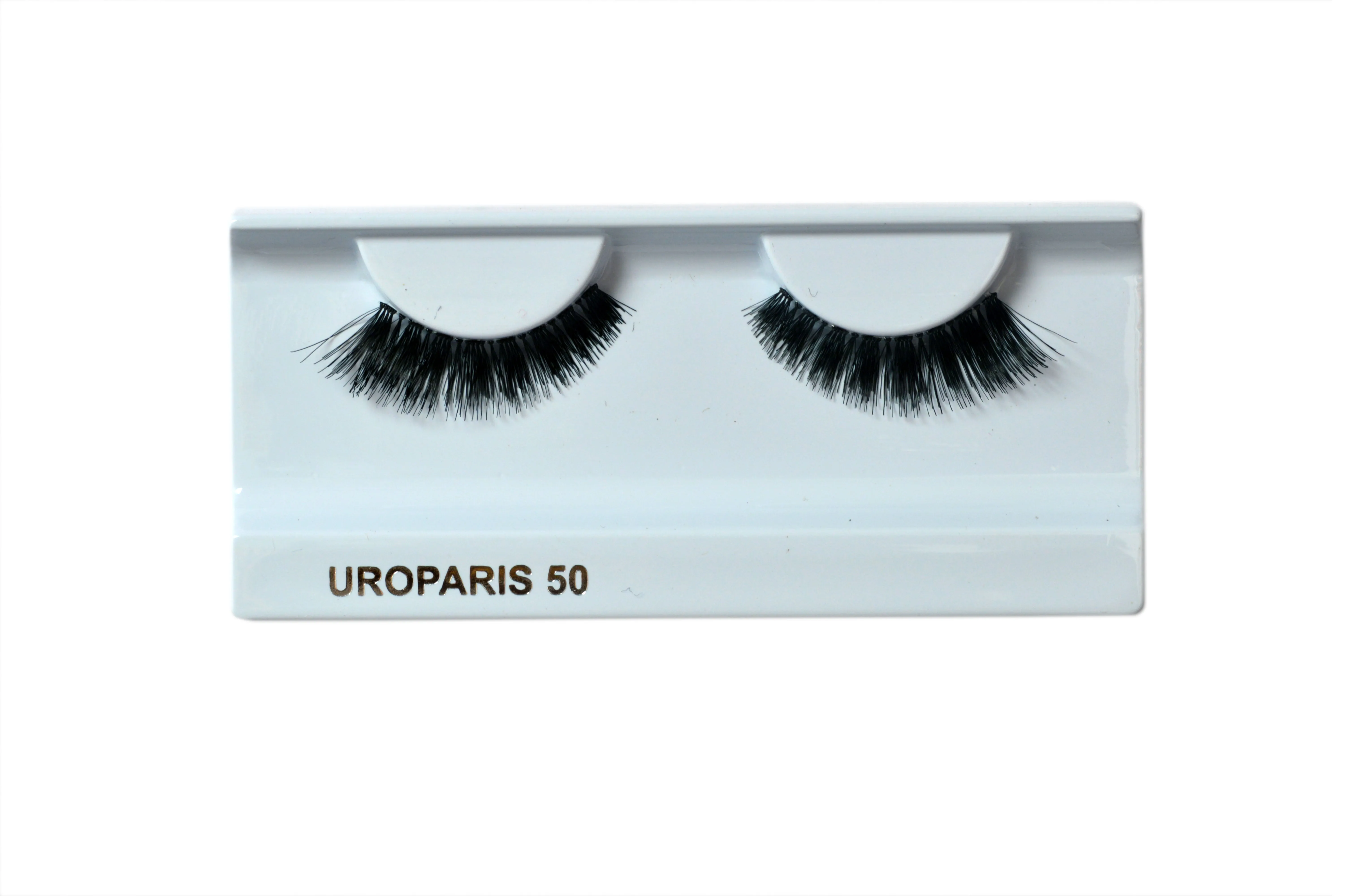 Uroparis Human Hair Eyelashes - 50 / BLACK