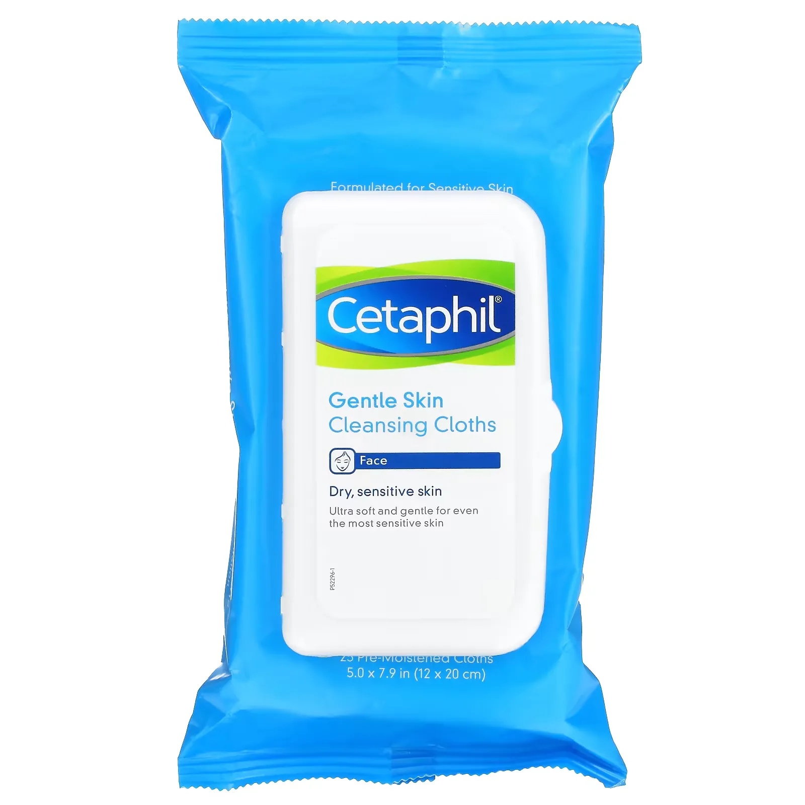 Gentle Skin Face Cleansing Cloths, 25 Pre-Moistened Cloths