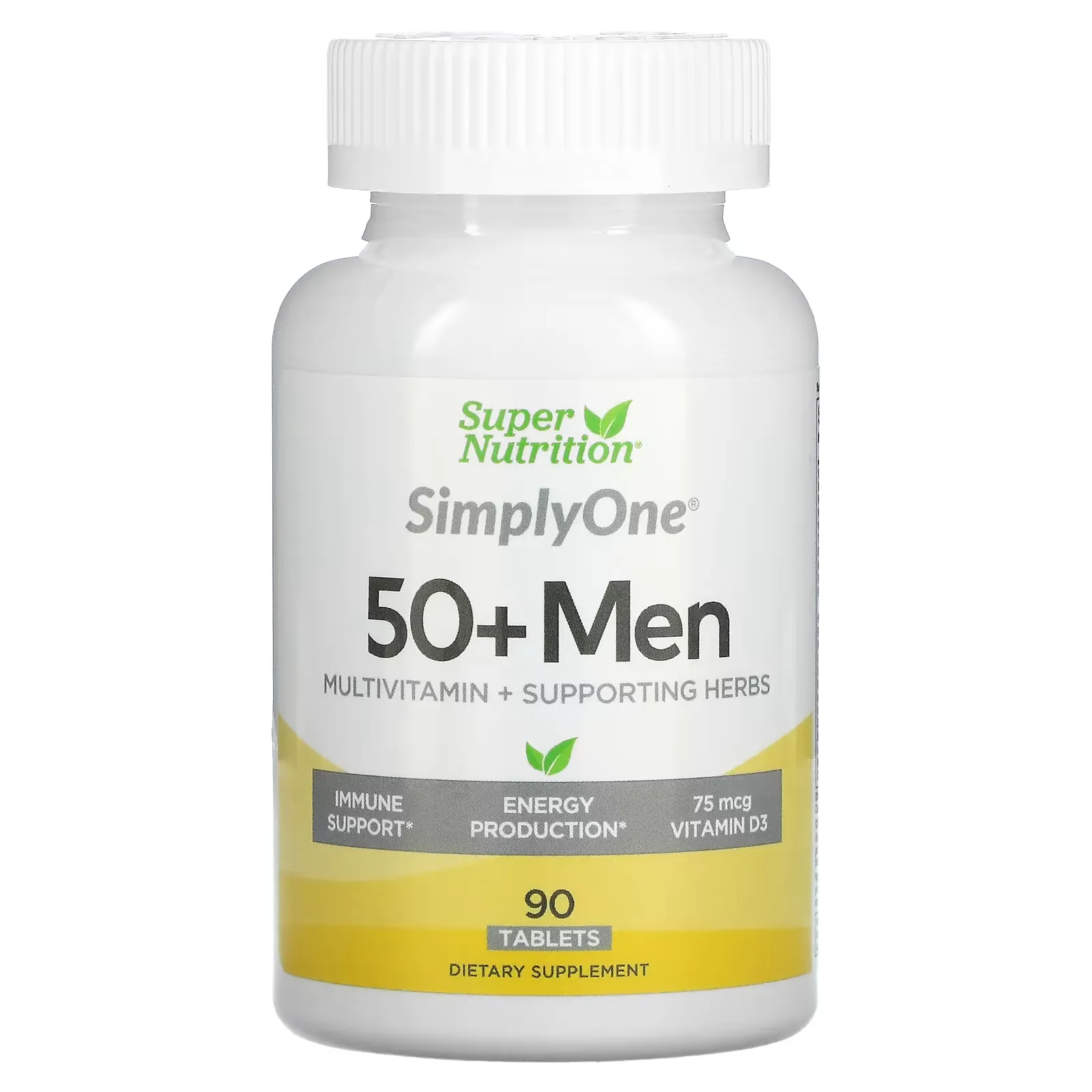 SimplyOne, Men’s 50+ Multivitamin with Supporting Herbs, 90 Tablets