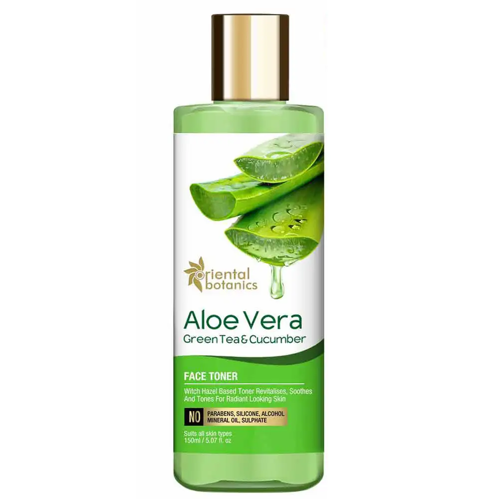 Oriental Botanics Aloe Vera Green Tea & Cucumber Face Toner,  150 ml  for All Skin Types