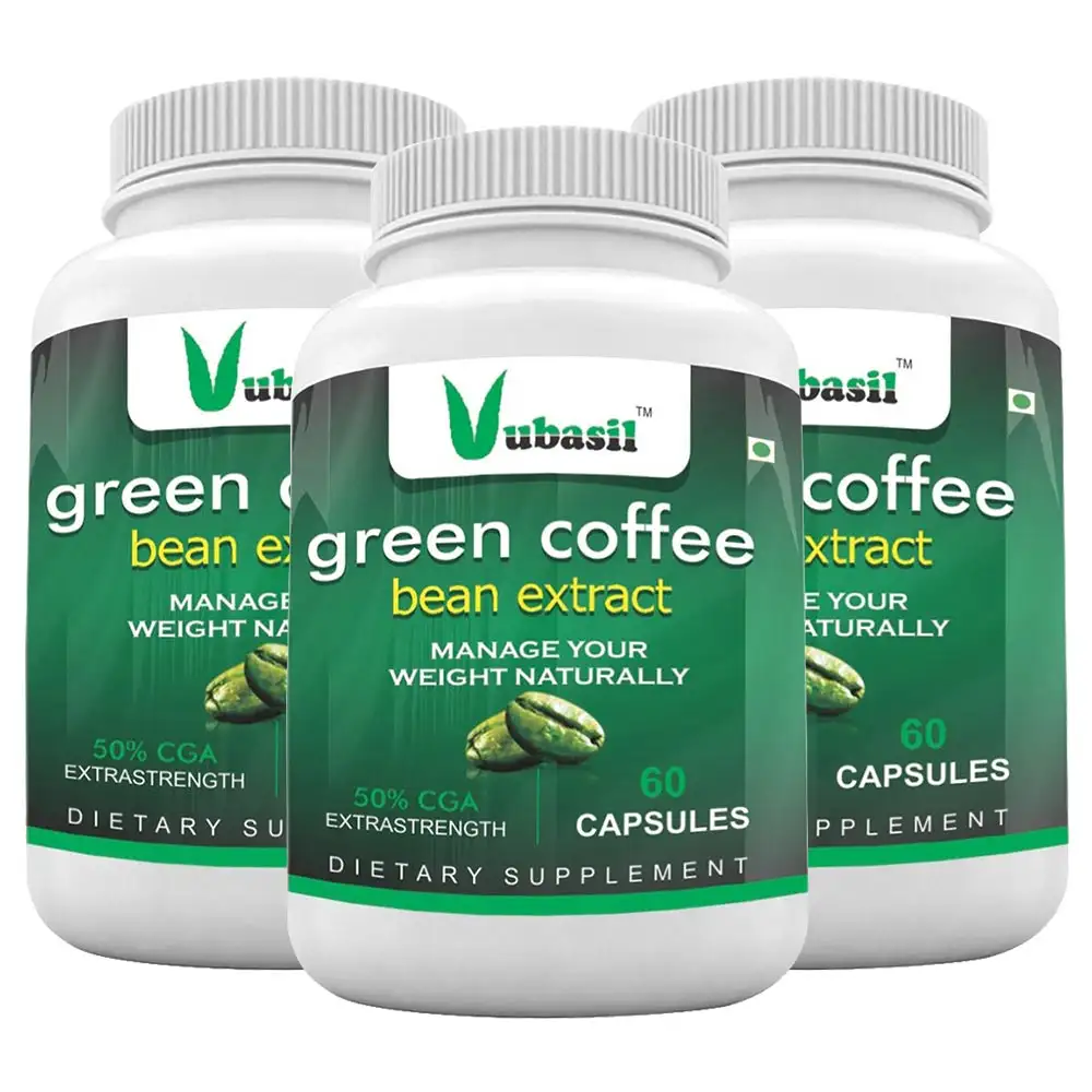 Vubasil Green Coffee Bean Extract with 50% CGA,  180 capsules