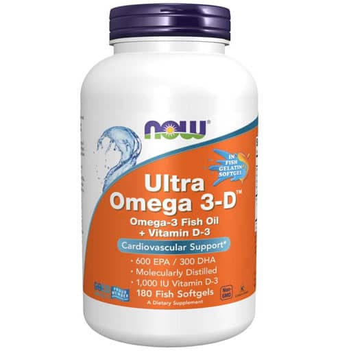 Ultra Omega 3-D By NOW, 180 Softgels