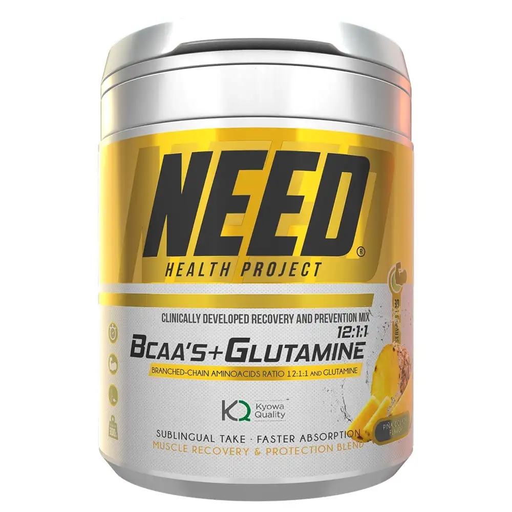 NEED BCAA + Glutamine,  0.66 lb  30 Servings  Pina Colada