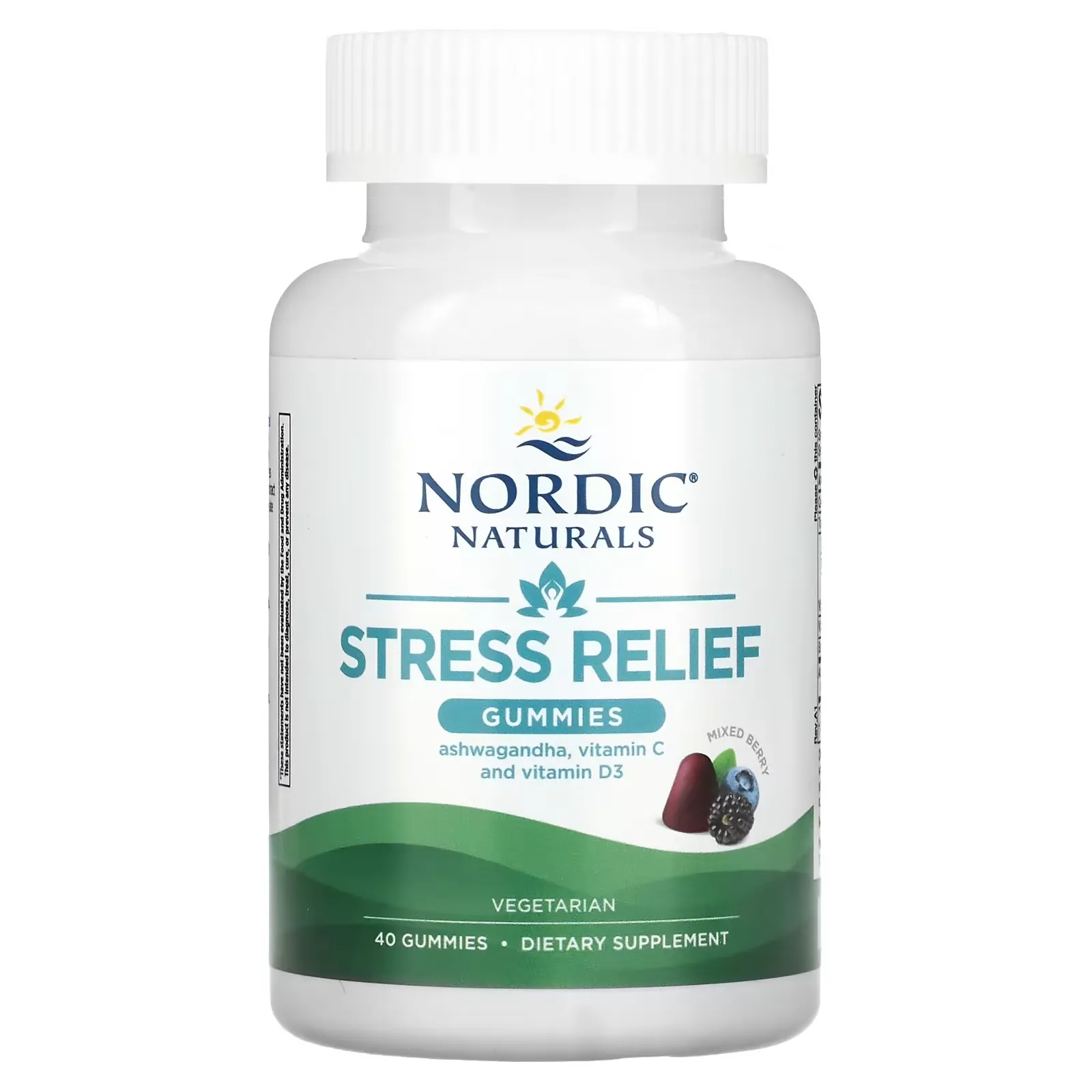 Stress Relief Gummies, Mixed Berry, 40 Gummies