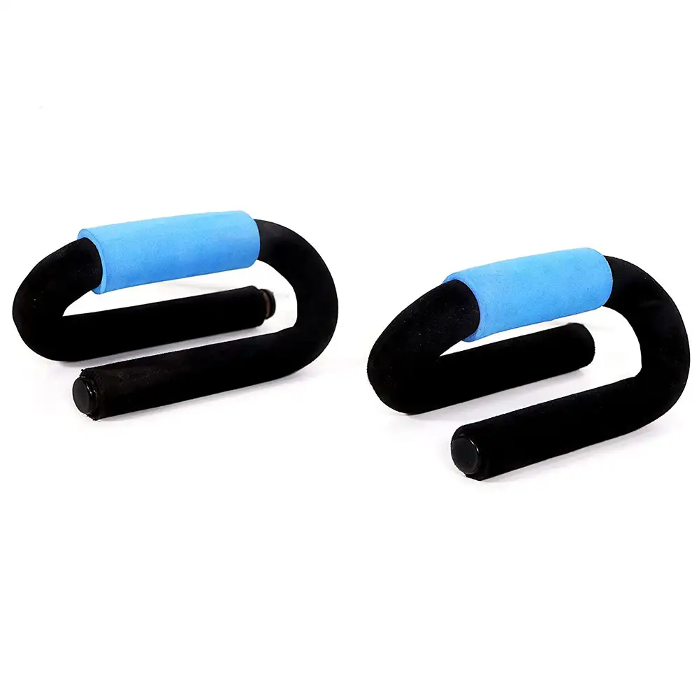 beatXP Fitness S Shaped Push Up Bars,  Black & Blue  Free Size