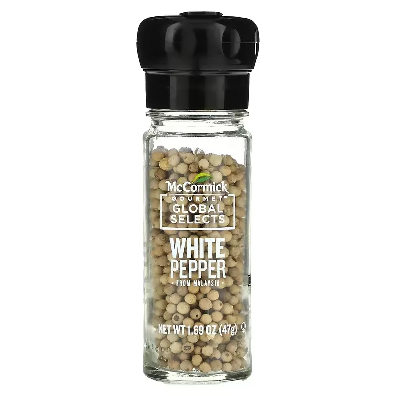 White Pepper From Malaysia, 1.69 oz (47 g)