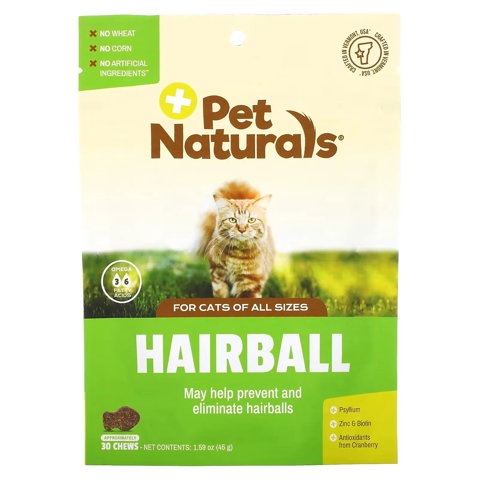 Hairball, For Cats, All Sizes, 30 Chews, 1.59 oz (45 g)