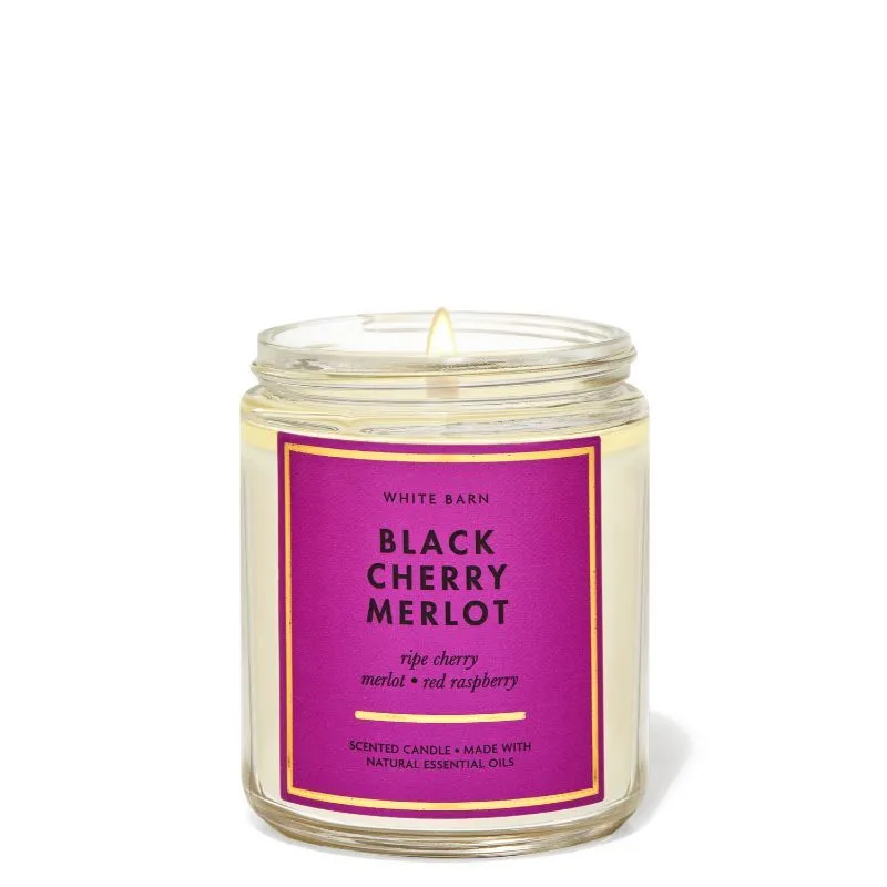 Bath & Body Works Black Cherry Merlot Single Wick Candle