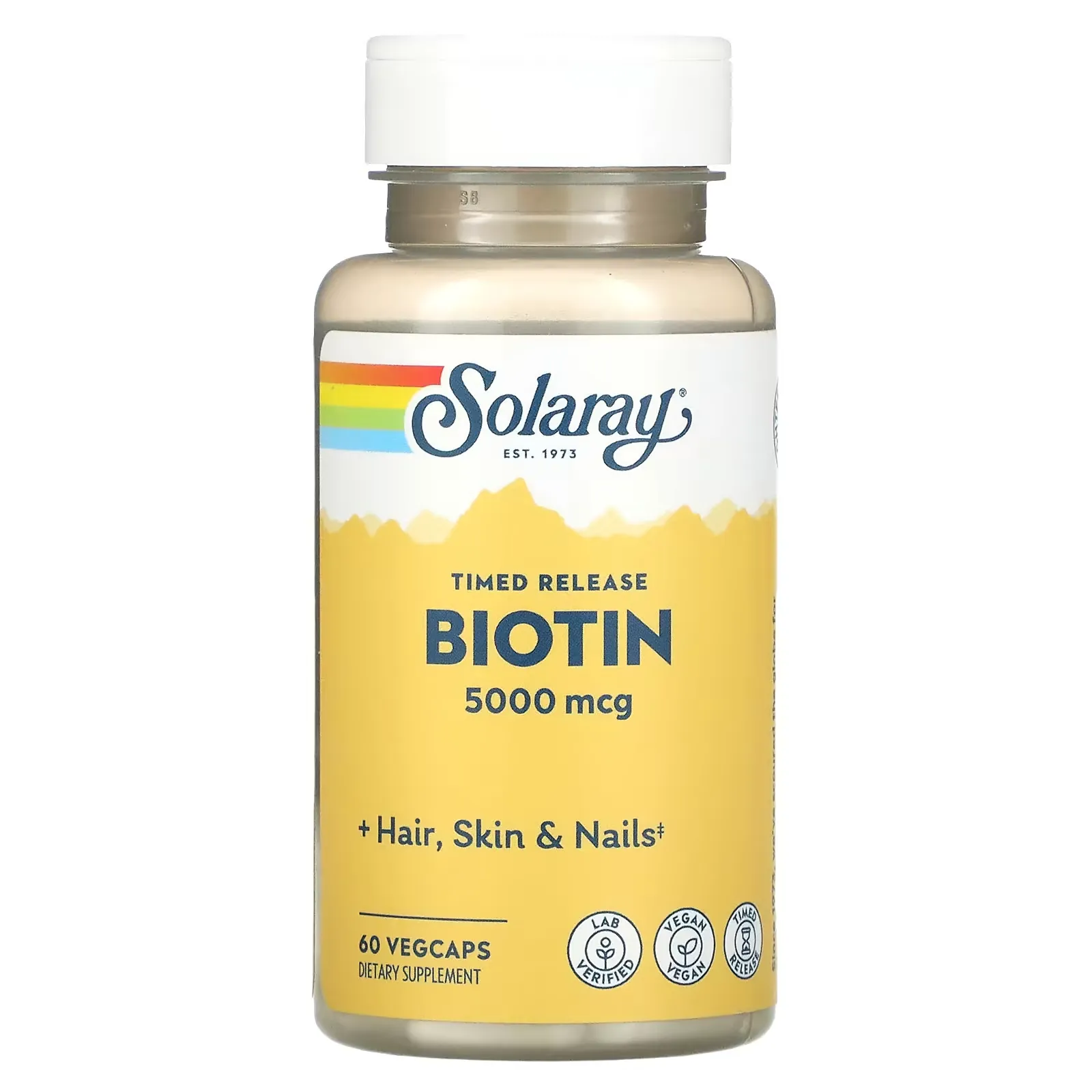 Biotin, 5,000 mcg, 60 VegCaps