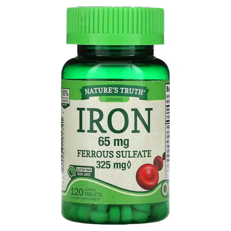 Iron, 65 mg, 120 Coated Tablets