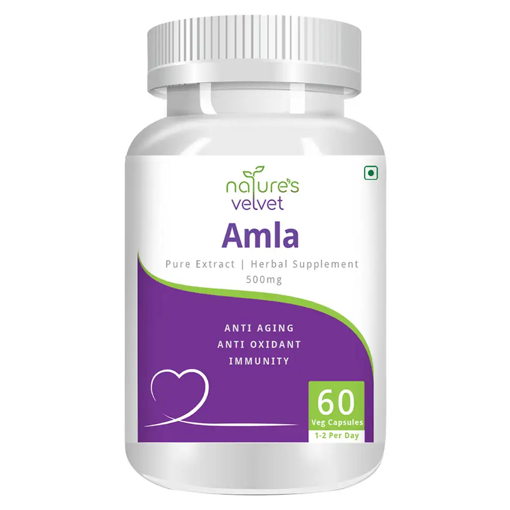 Natures Velvet Amla Pure Extract (500 mg),  60 veggie capsule(s)