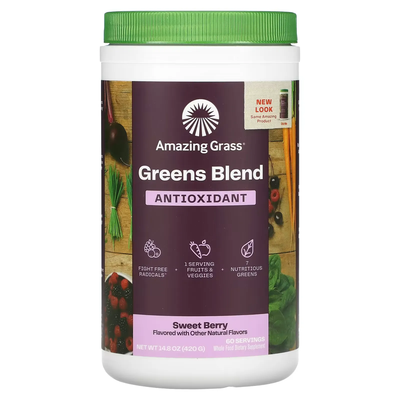 Greens Blend, Antioxidant, Sweet Berry, 14.8 oz (420 g)