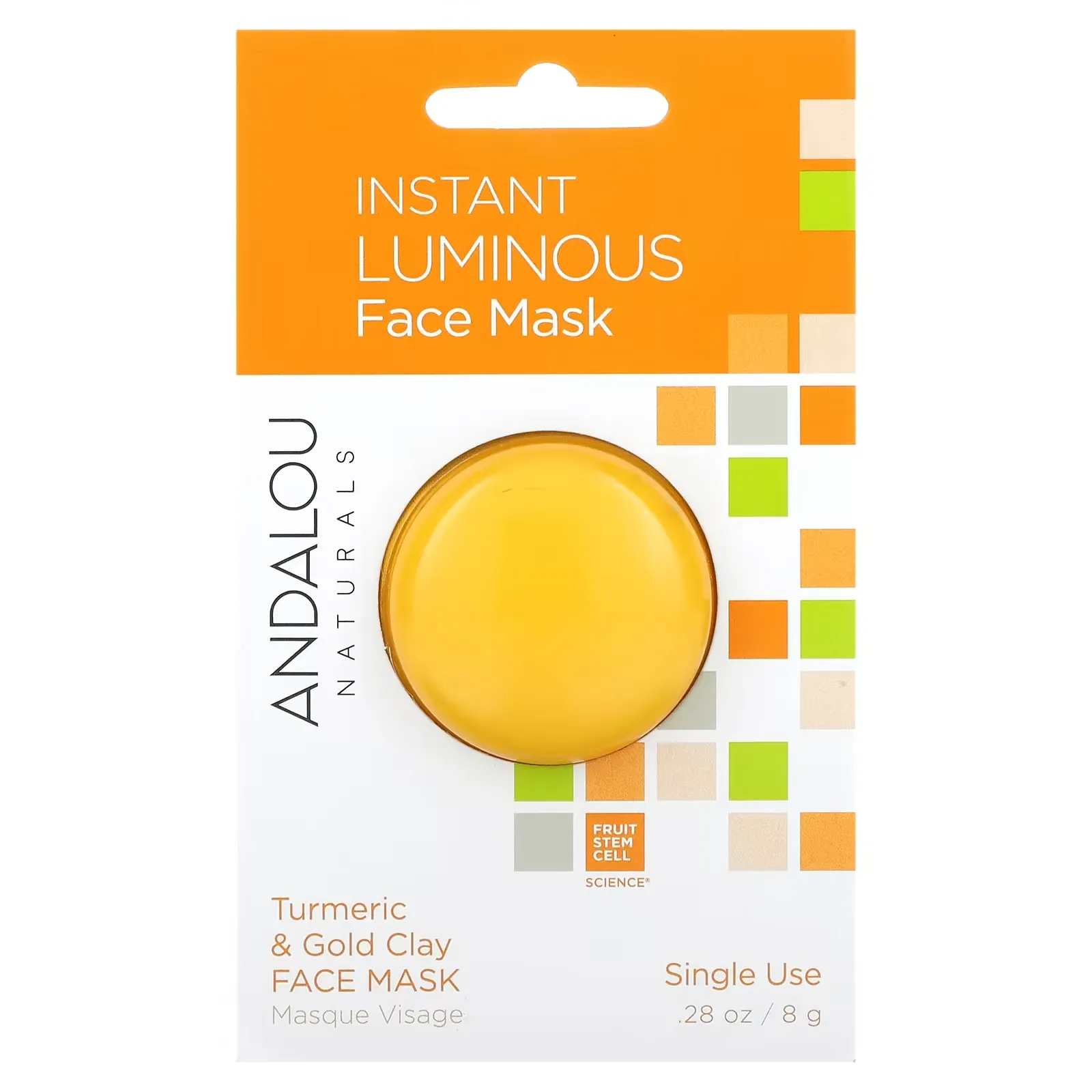 Instant Luminous Beauty Face Mask, Turmeric & Gold Clay, 0.28 oz (8 g)