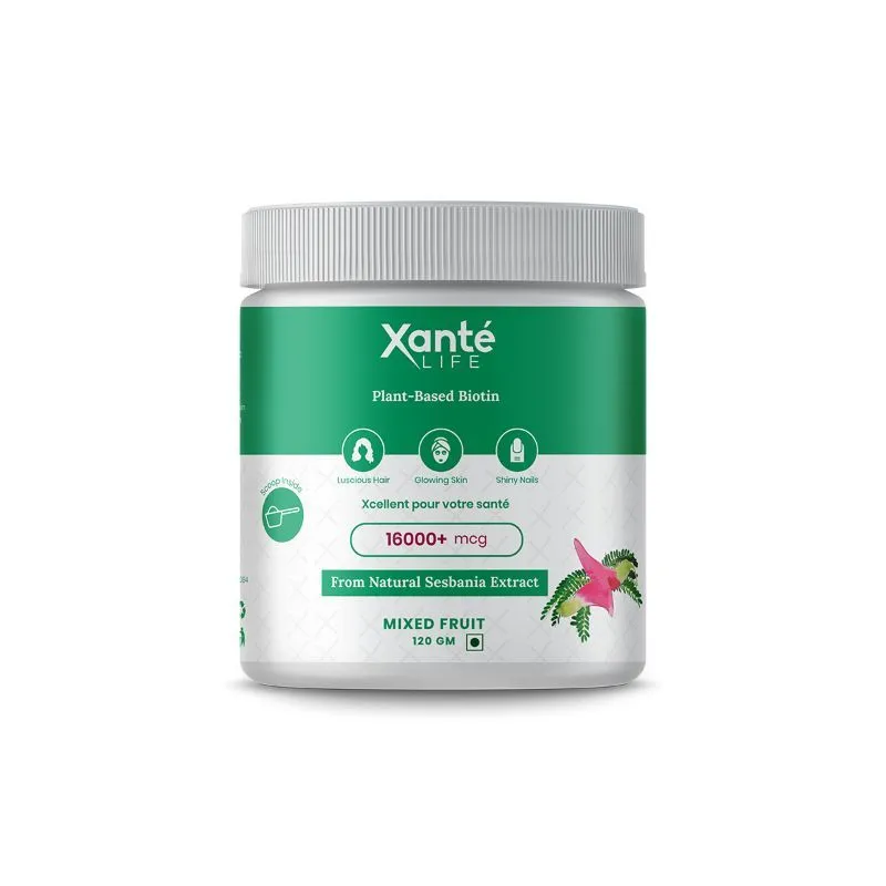 Xante 16000+ Mcg Biotin Powder - 4000 Mg Bamboo Shoot - Mixed Fruit