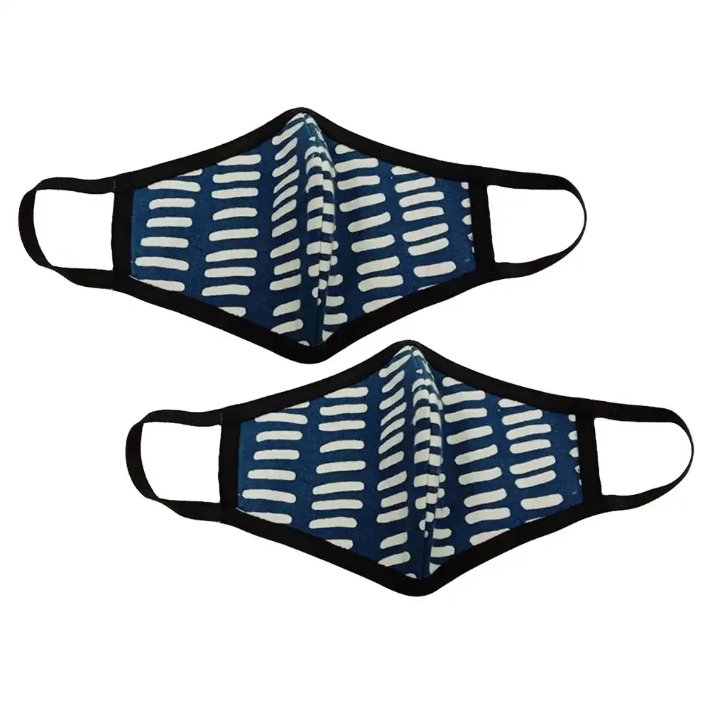 MASKS4U Punkto Breatheasy Mask Pack of 2,  Blue & Black