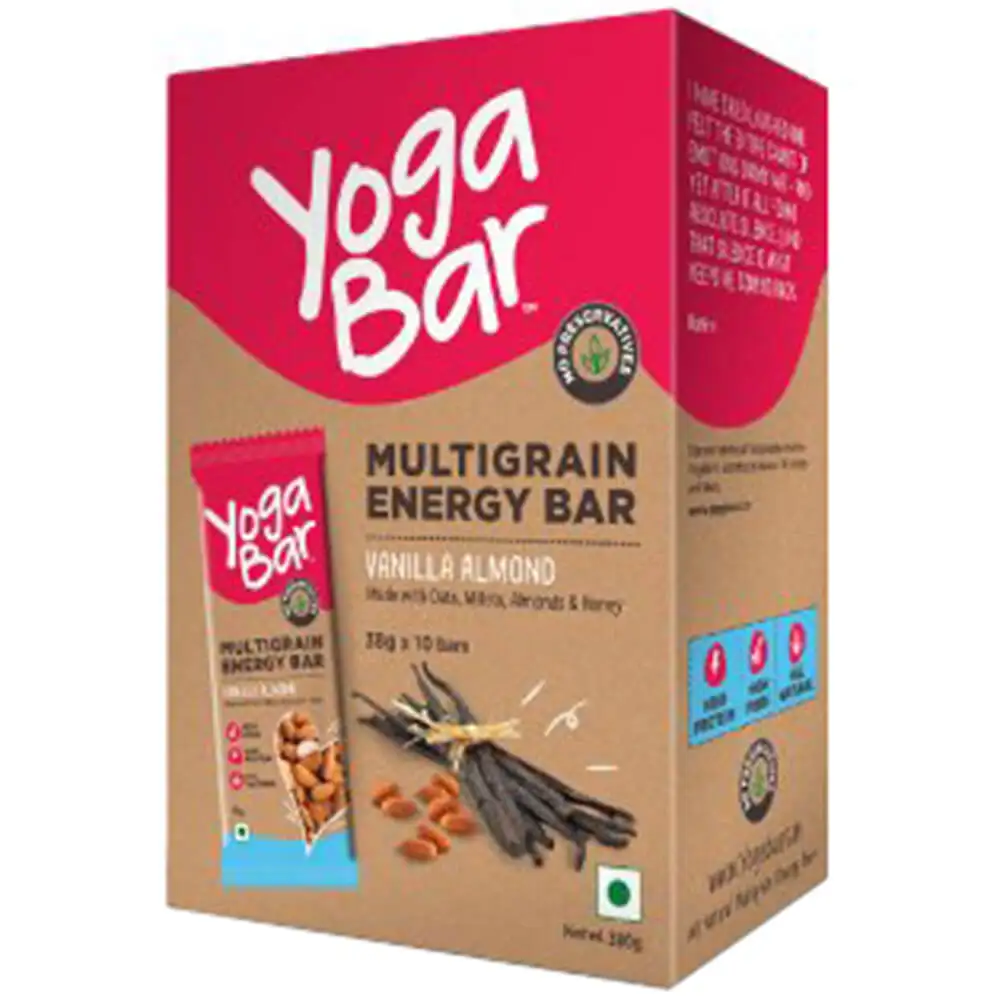 Yogabar Multigrain Energy Bars,  10 bar(s)  Vanilla Almond