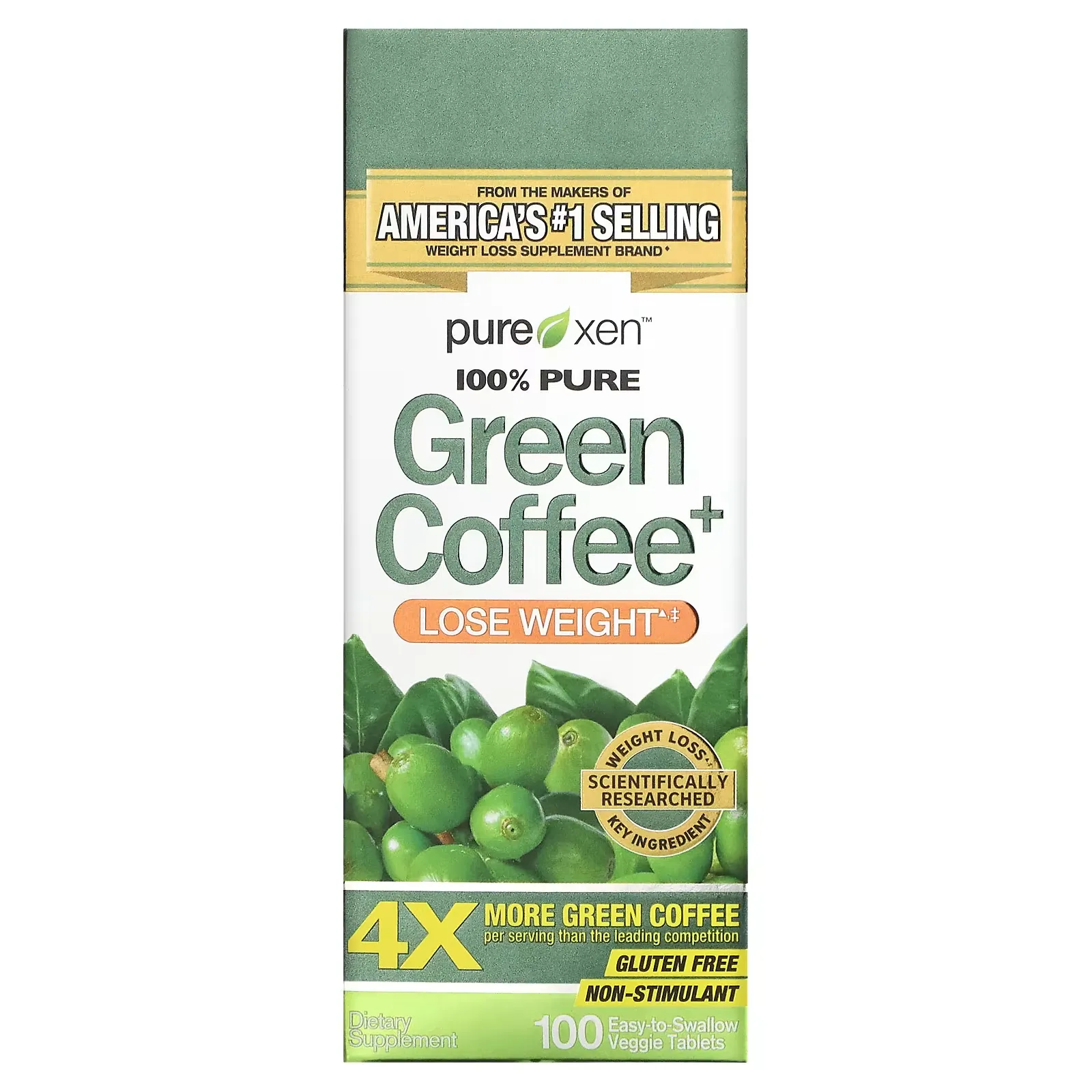 Green Coffee+, 100 Easy-to-Swallow Veggie Tablets