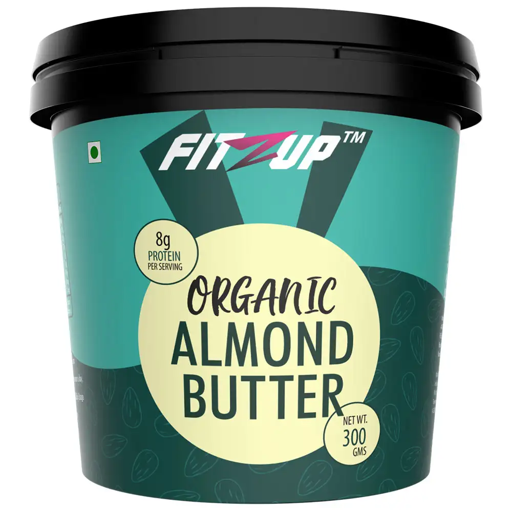 FitZup Organic Almond Butter,  Unflavoured  0.3 kg