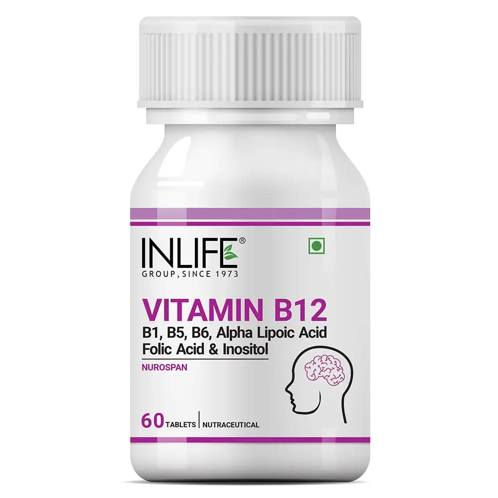 INLIFE Vitamin B12 + ALA,  60 tablet(s)  Unflavoured