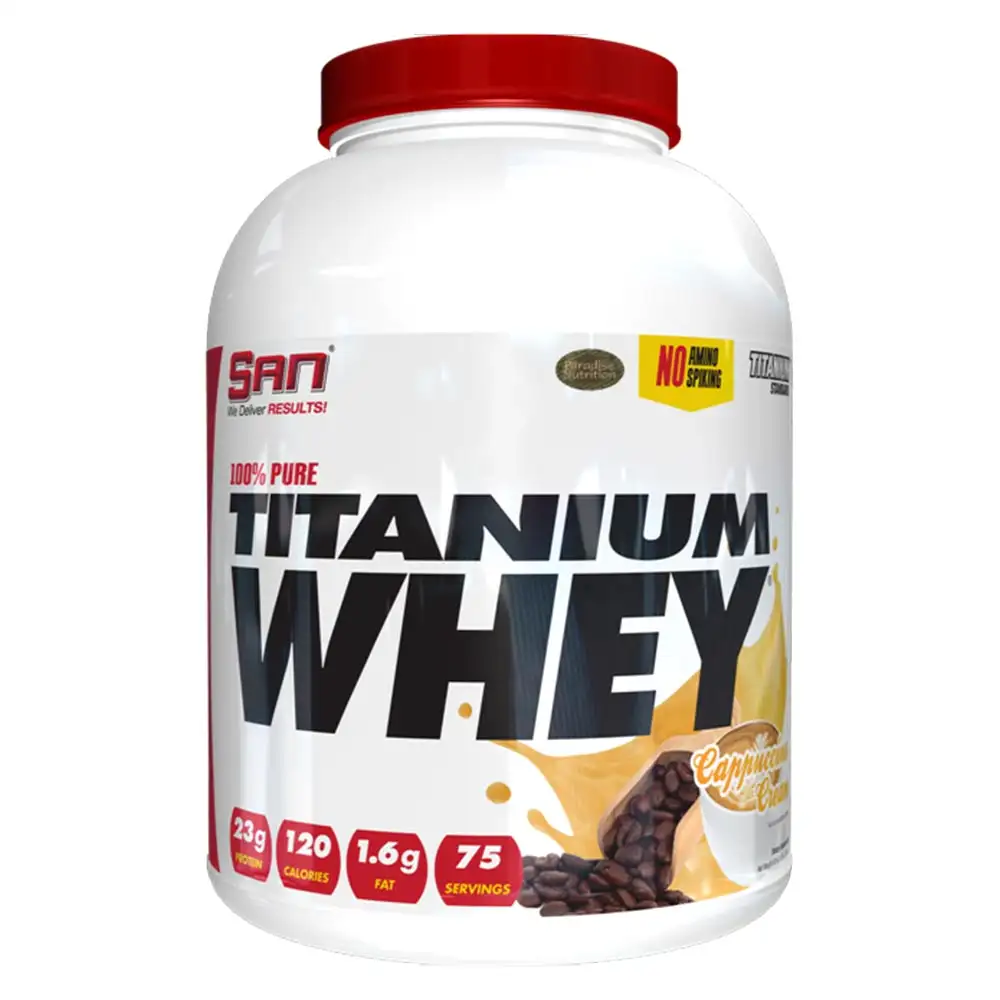 SAN 100% Pure Titanium Whey,  5 lb  Cappuccino Cream