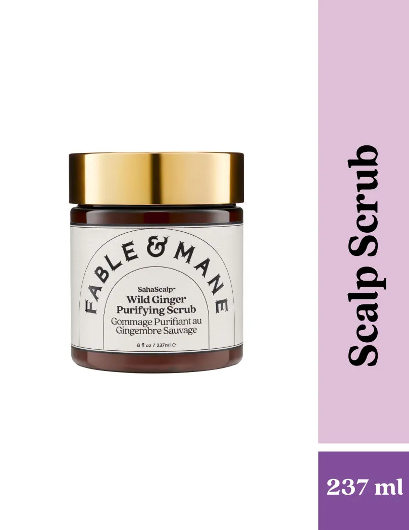 Fable & Mane Sahascalp Purifying Scrub To Gently Exfoliate Scalp With Wild Ginger&Pink Himalayan Salt