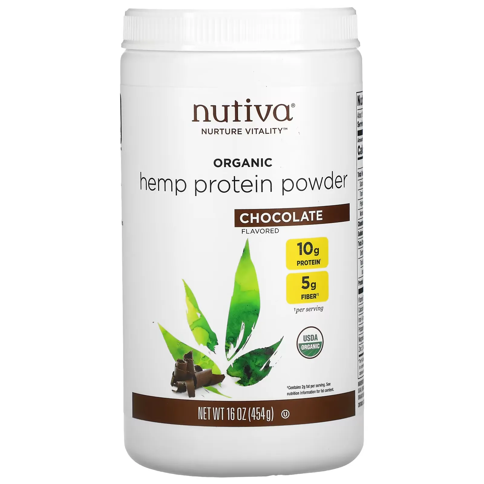 Organic Hemp Protein Powder, Chocolate, 16 oz (454 g)