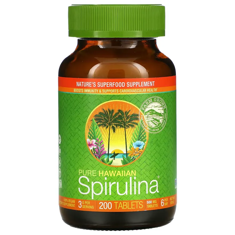 Pure Hawaiian Spirulina, 200 Tablets