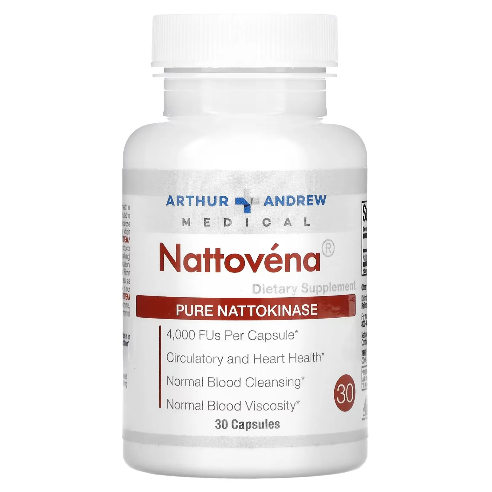 Nattovena, Pure Nattokinase, 30 Capsules