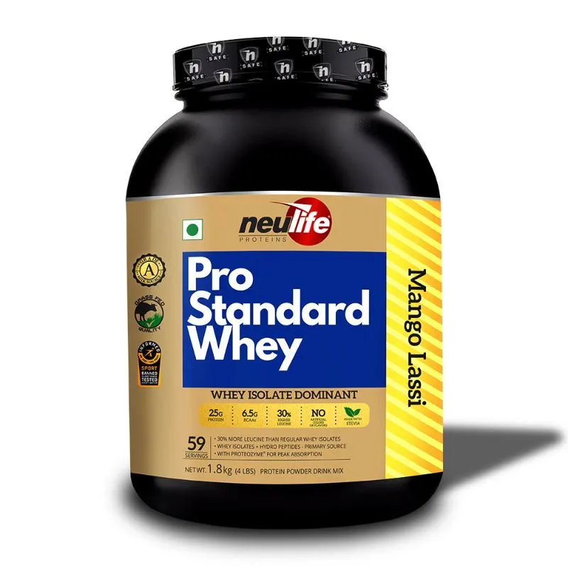 Neulife (Procel) Pro-Standard 100% Whey Protein Isolate Powder - Mango Lassi Flavour