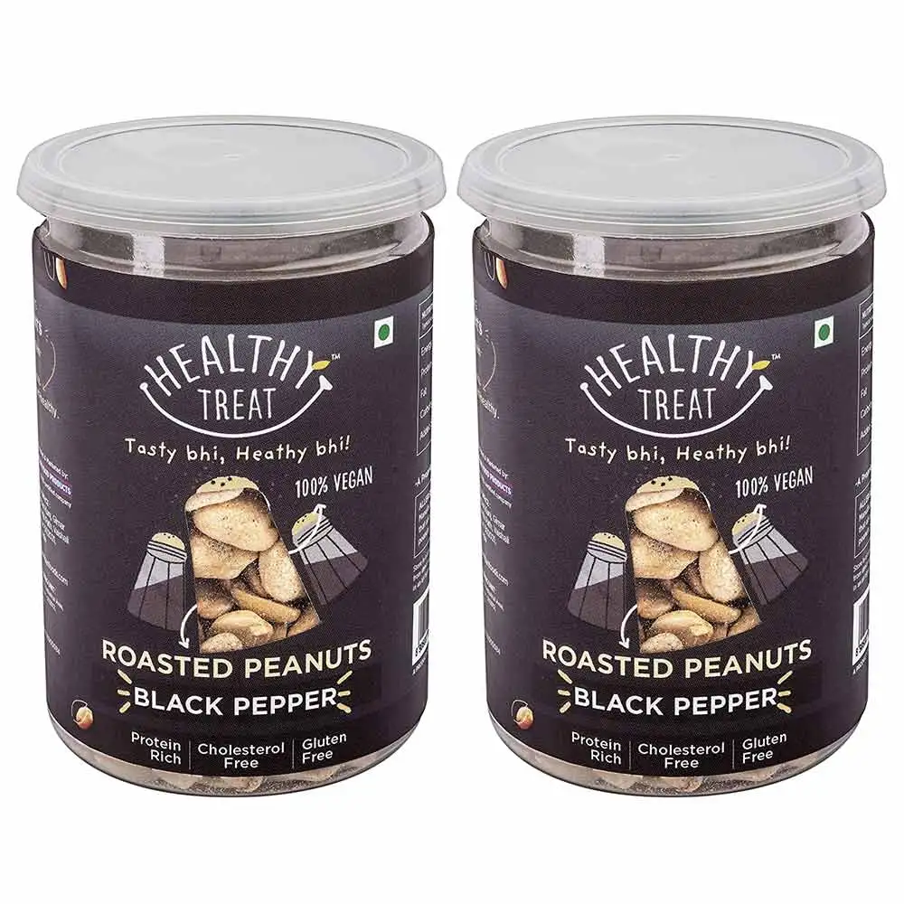 Healthy Treat Roasted Peanut (Pack of 2),  Each 200g Black Pepper  0.400 kg