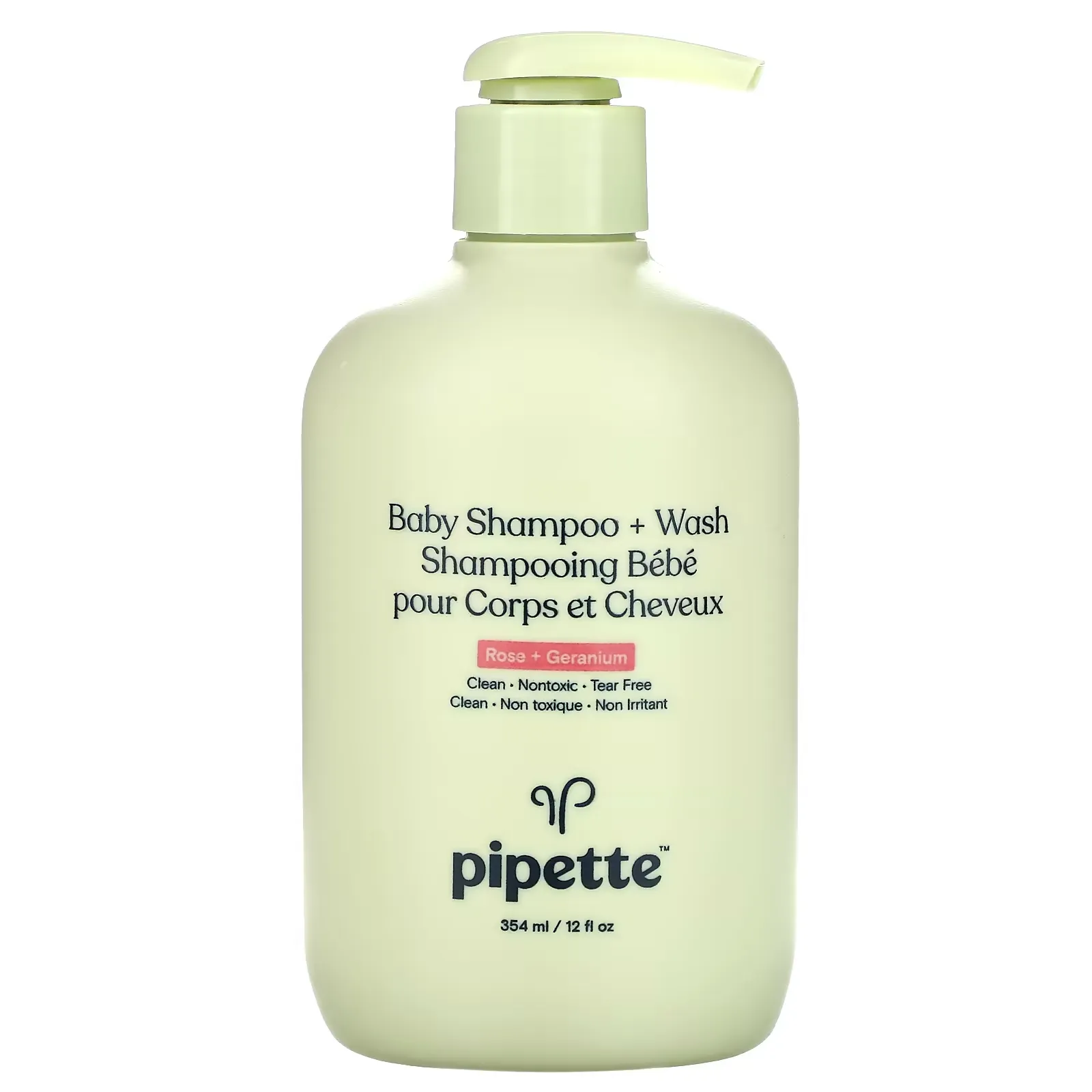 Baby Shampoo + Wash, Rose + Geranium, 12 fl oz (354 ml)