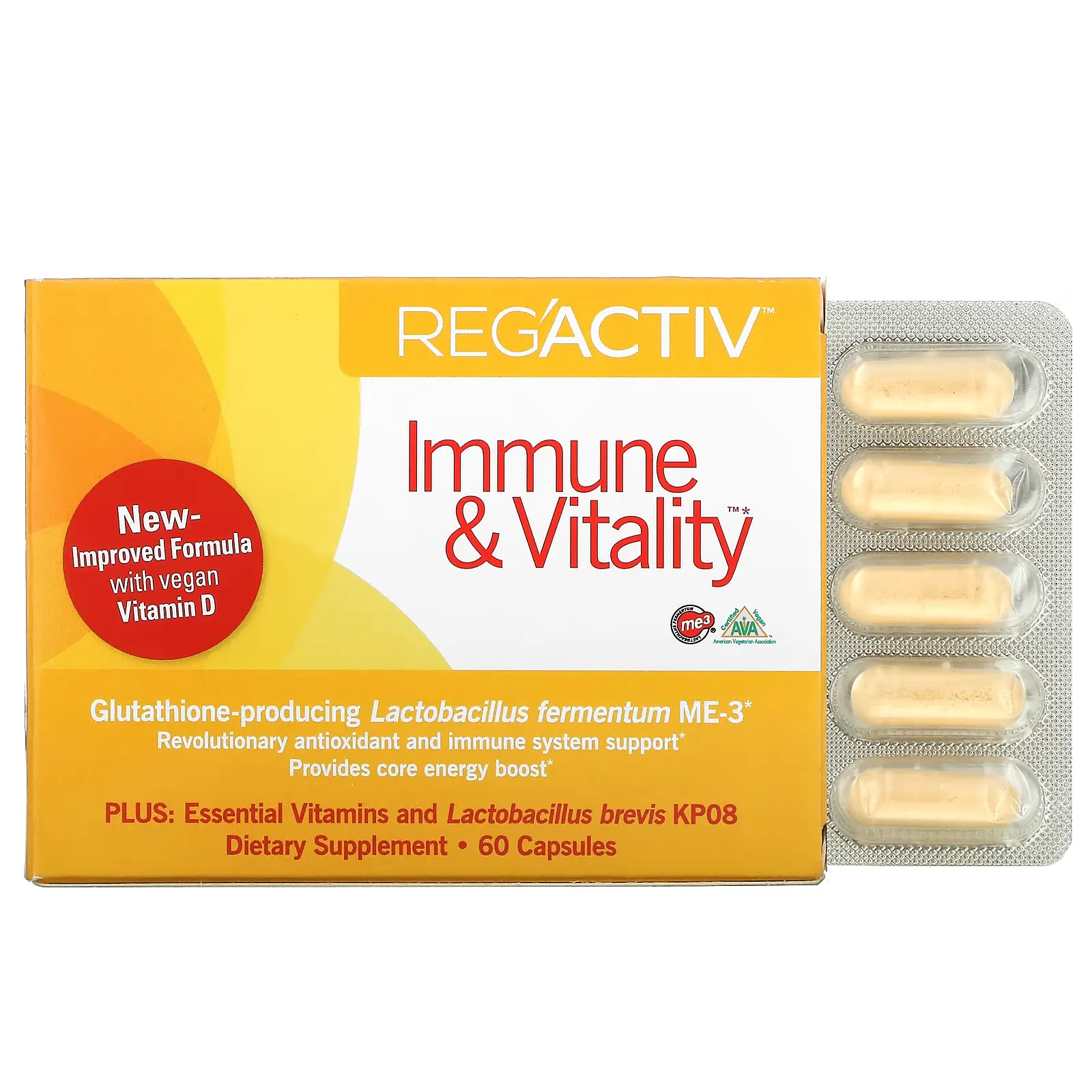 Reg'Activ, Immune & Vitality, 60 Capsules