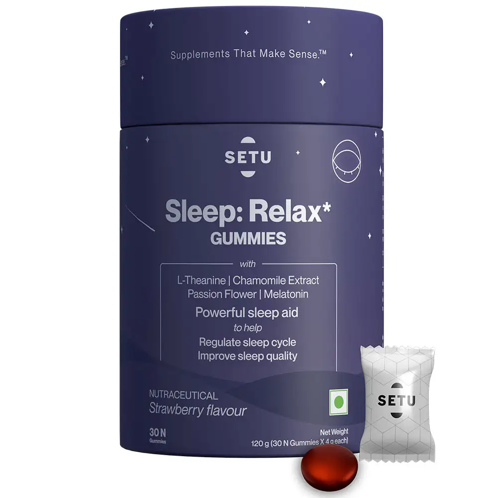 Setu Sleep: Relax,  30 gummies  Strawberry