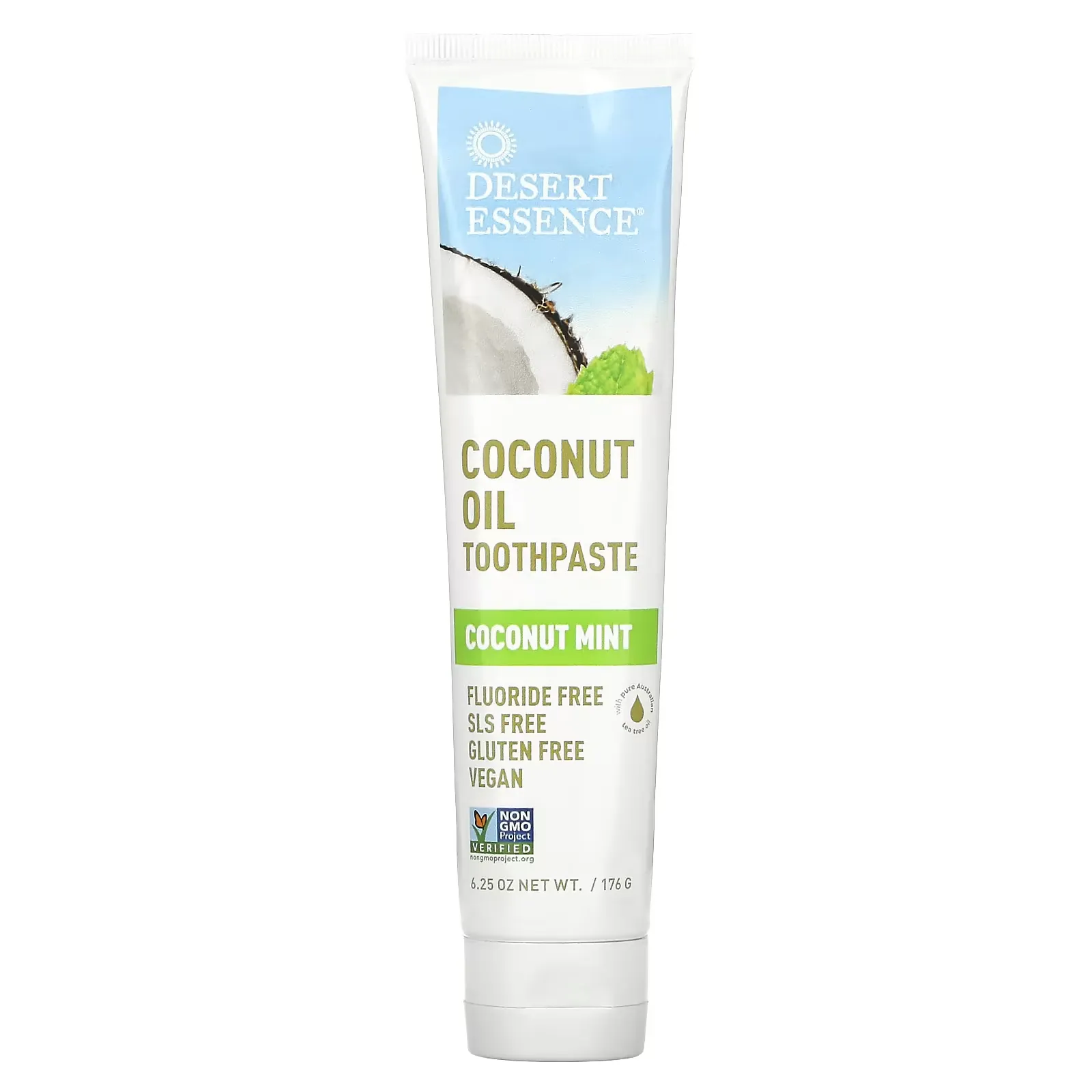 Coconut Oil Toothpaste, Coconut Mint, 6.25 oz (176 g)