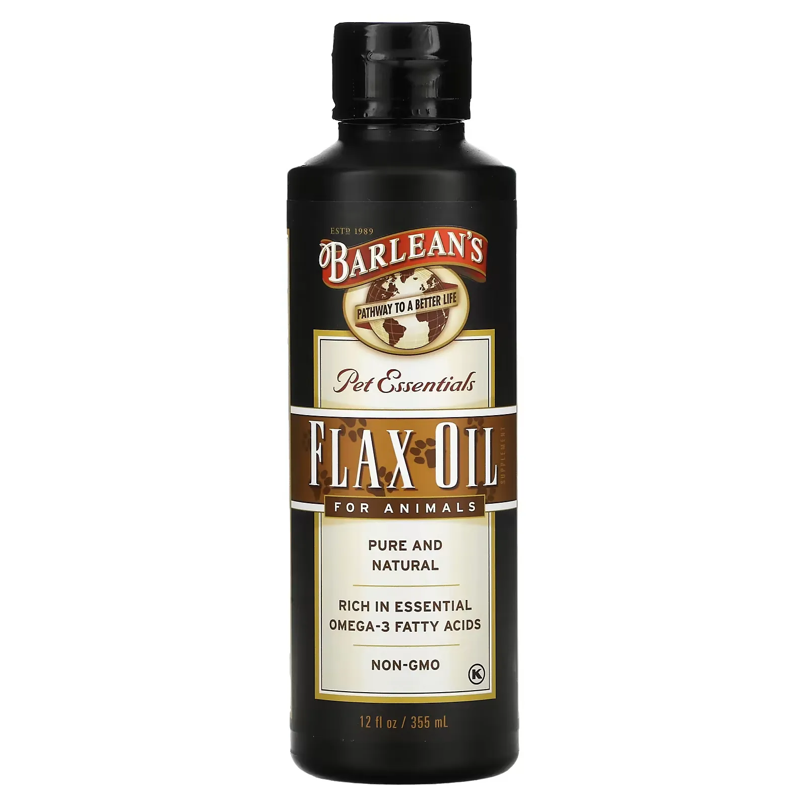 Pet Essentials, Flax Oil For Animals, 12 fl oz (355 ml)