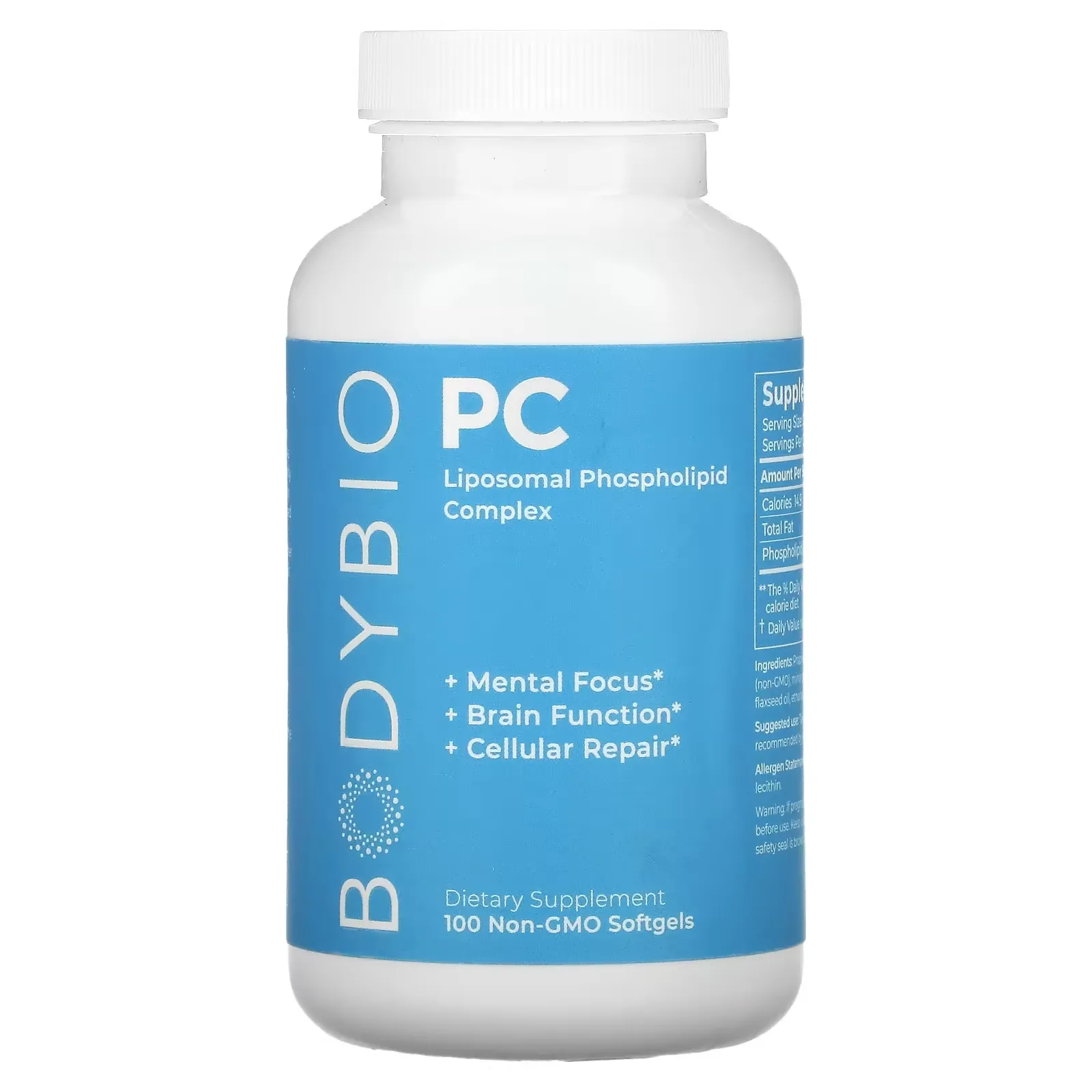 PC, Liposomal Phospholipid Complex, 100 Non-GMO Softgels