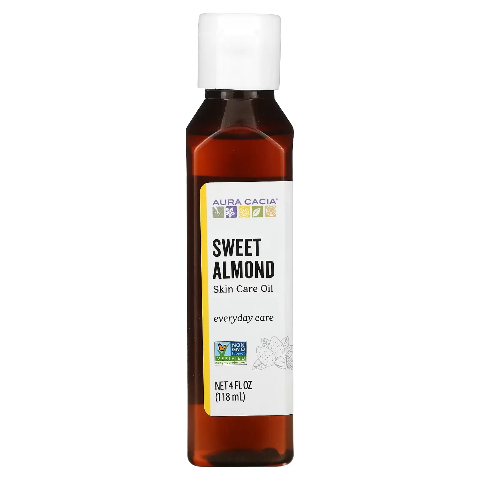 Skin Care Oil, Sweet Almond, 4 fl oz (118 ml)