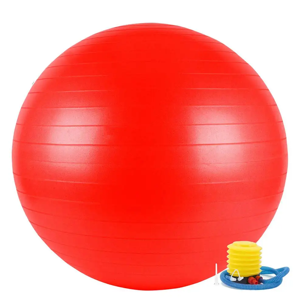 Fitsy Yoga Ball with Pump,  Red  75 cm