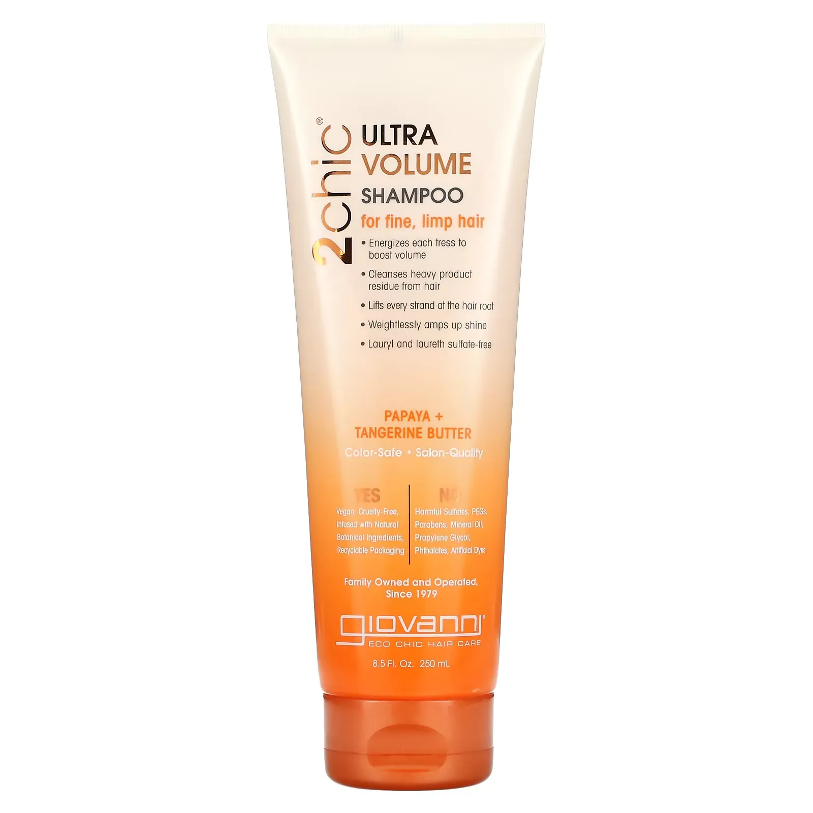 2chic, Ultra-Volume Shampoo, For Fine, Limp Hair, Papaya + Tangerine Butter, 8.5 fl oz (250 ml)