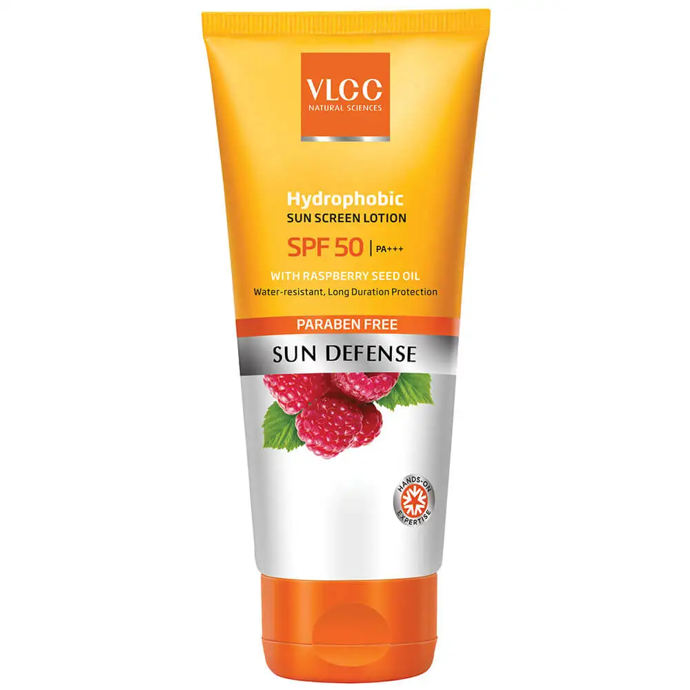 VLCC Hydrophobic Sun Screen Lotion,  100 g  with Raspberry Seed Oil