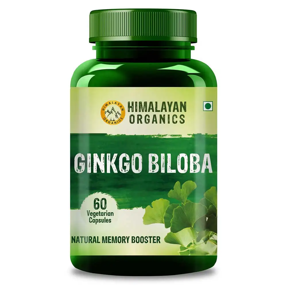 Himalayan Organics Ginkgo Biloba 500mg,  60 capsules