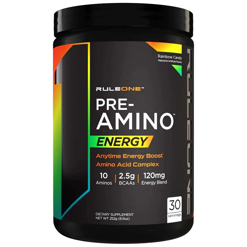 Rule One Pre-Amino Energy,  0.55 lb  Rainbow Candy