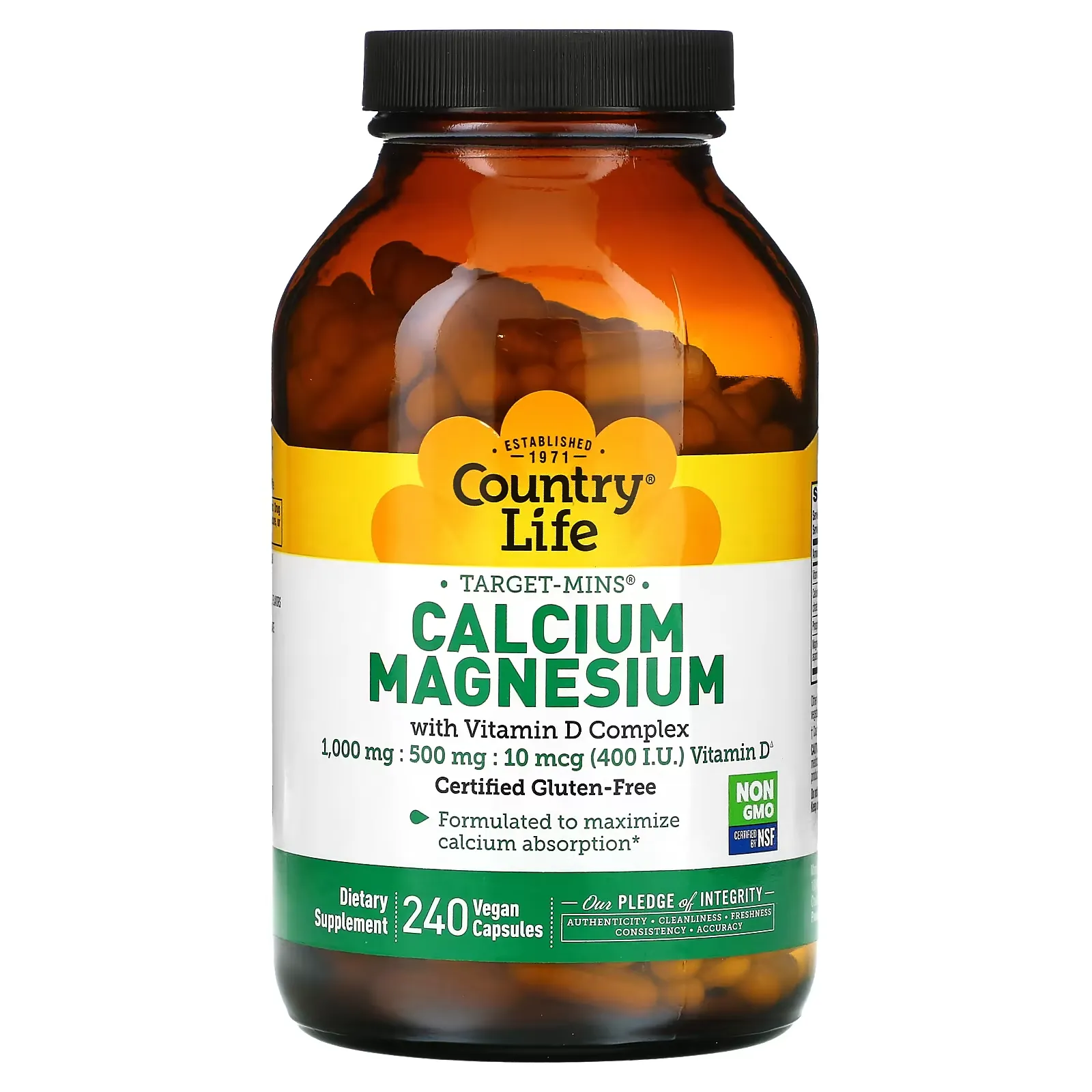 Target-Mins Calcium Magnesium with Vitamin D Complex, 240 Vegan Capsules