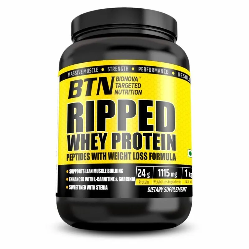 BTN Sports Ripped Whey Protein Peptides (Pre & Post-Workout), Chocolate Fudge Flavour