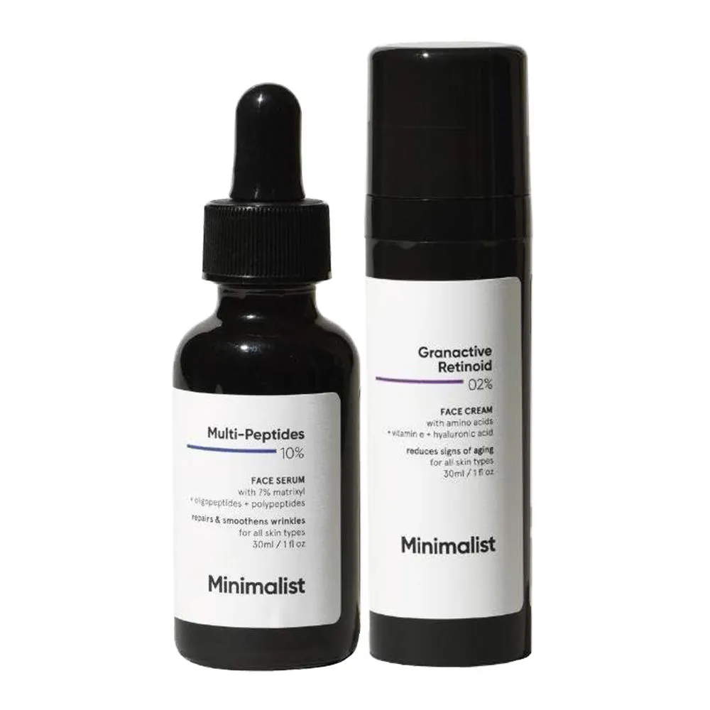 Minimalist Anti Aging Night Cream + Serum Duo For All Signs Of Aging